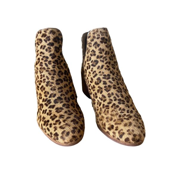 COCONUTS by Matisse Booties Size 7 Rapid Cow Hair Leather Ankle Boots Leopard - Picture 7 of 11